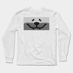 Grey Fox face Long Sleeve T-Shirt